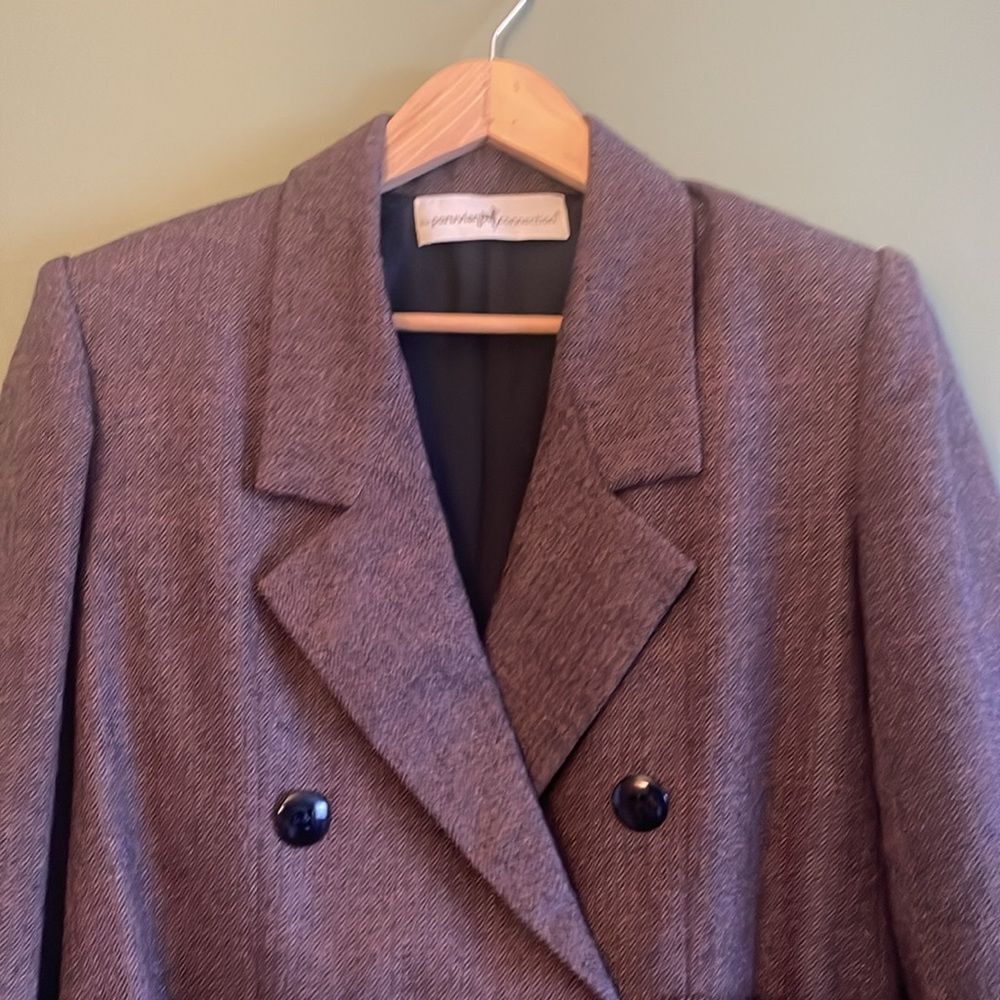 Peruvian Connection Brown Chevron Button Blazer J… - image 2